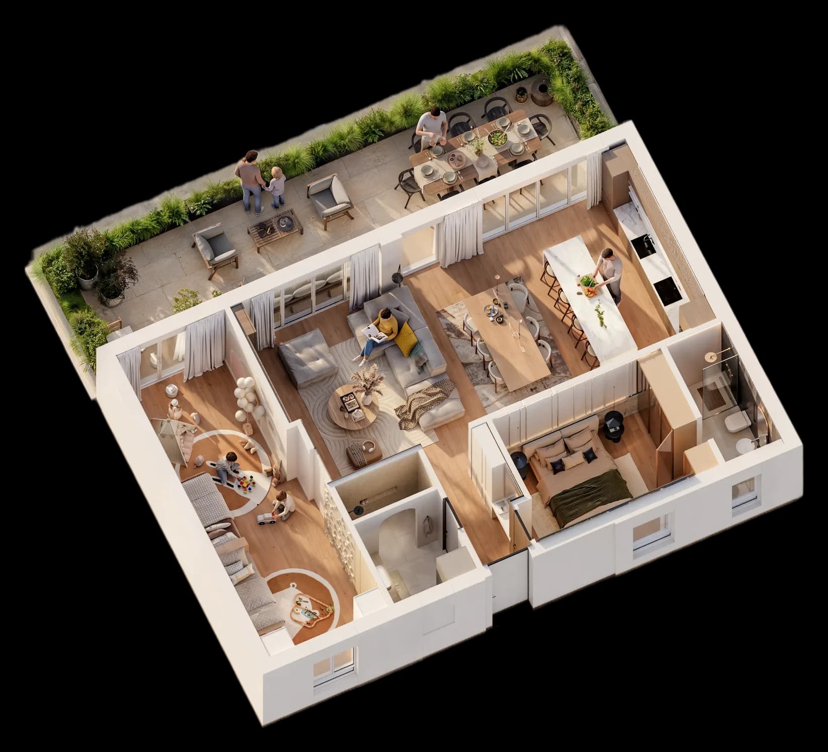 Četvorosoban — 3D osnova